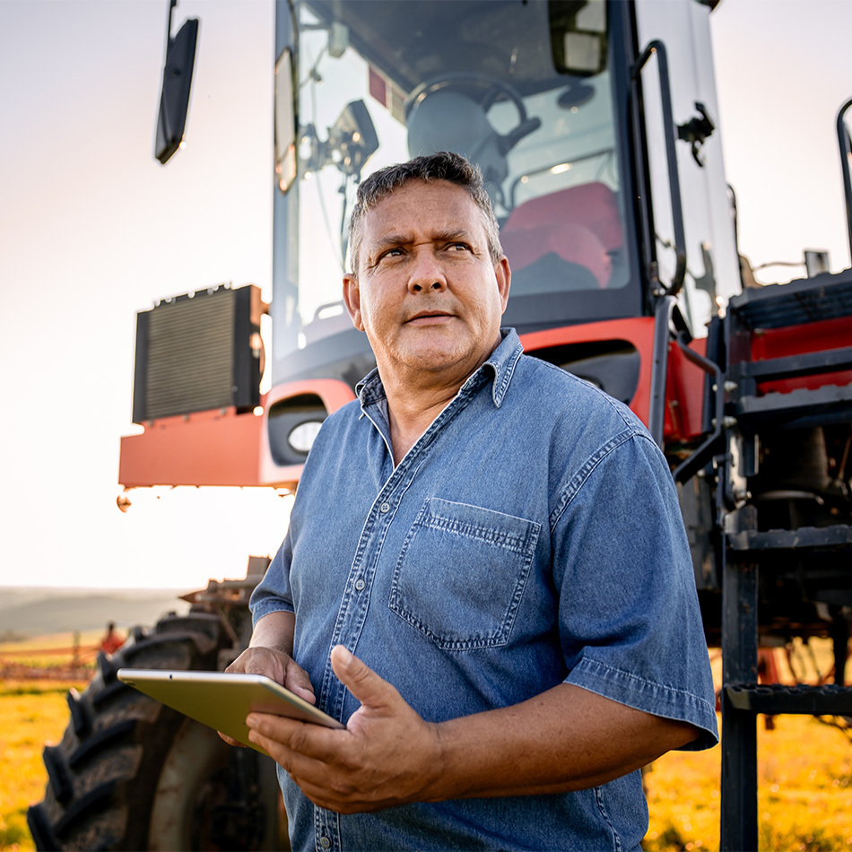 Insurance & More Landing Page Agriculture Construction worker